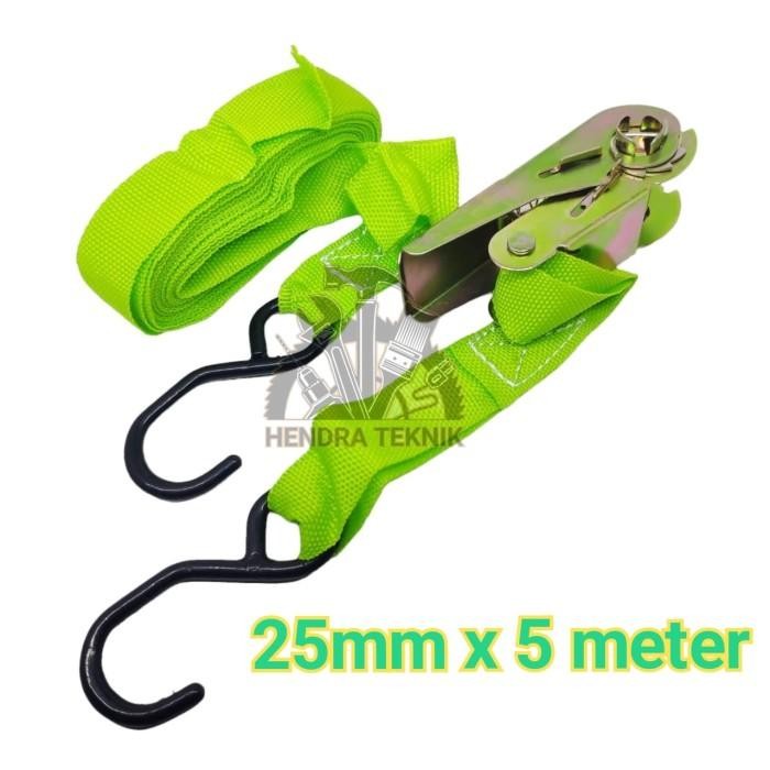 [Expert] RACHET TIE DOWN 1" 5M KECIL TALI KREK CARGO LASHING 1 INCI x 5M