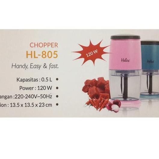 Heles Chopper Elektronik HL-805 - 2 Warna Tosca dan Pink ..........