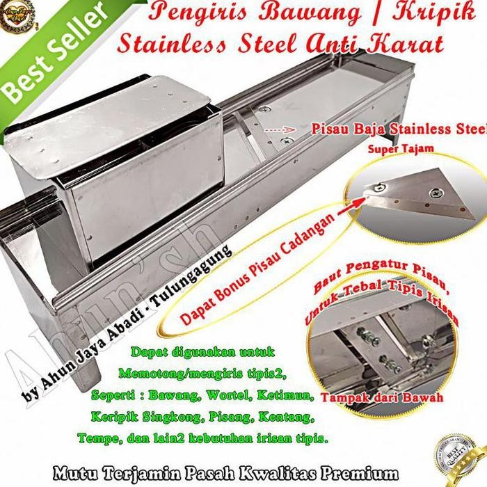 Irisan Bawang, Pengiris Bawang, Pisang, Singkong, Stainless Steel