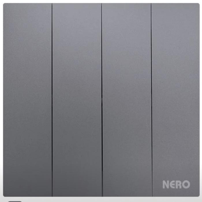 Laris Saklar 4 Gang Nero Vega Grey 1 Way