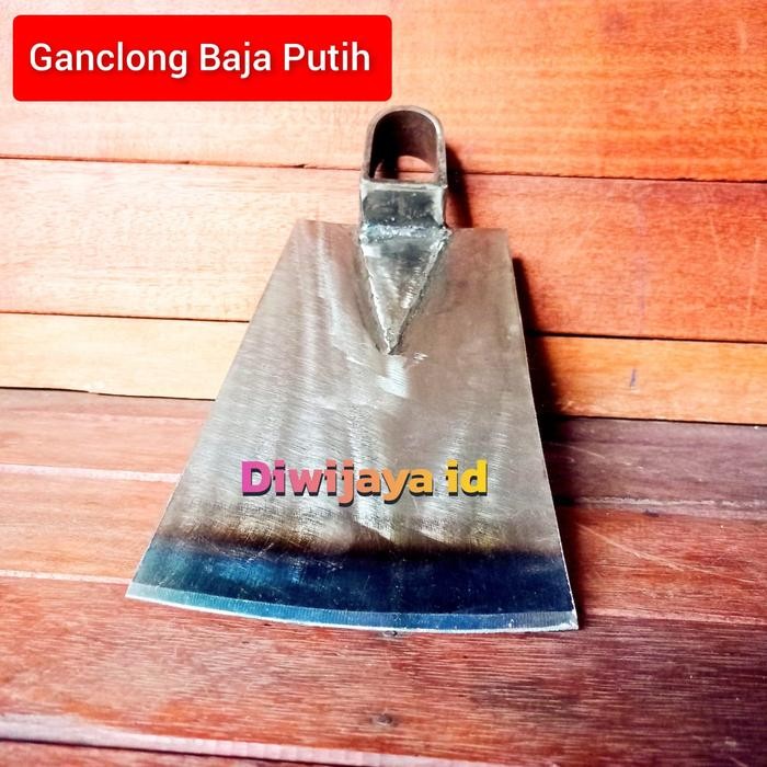 Ganclong Cangkul Ganco Tanah Baja Putih - Pacul Sawah Besar Jumbo