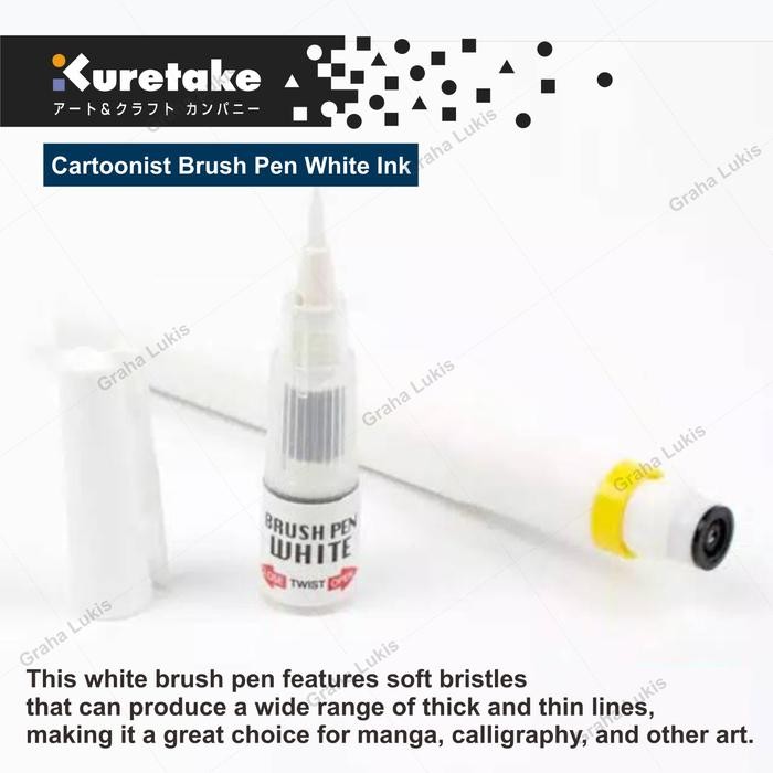 

kuretake zig cartoonist brush pen - white ink kode 16
