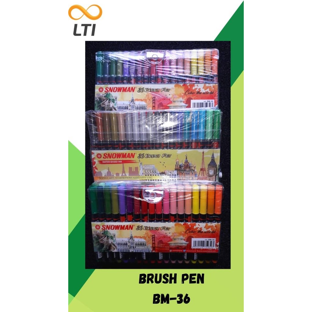 

brush pen snowman 36 warna / set kode 1190