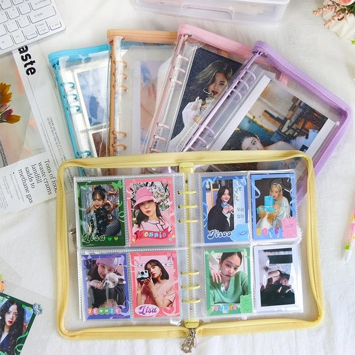 

Shinsday A5 Binder Warna Zipper Glitter Transparan Aesthetic Kode 572