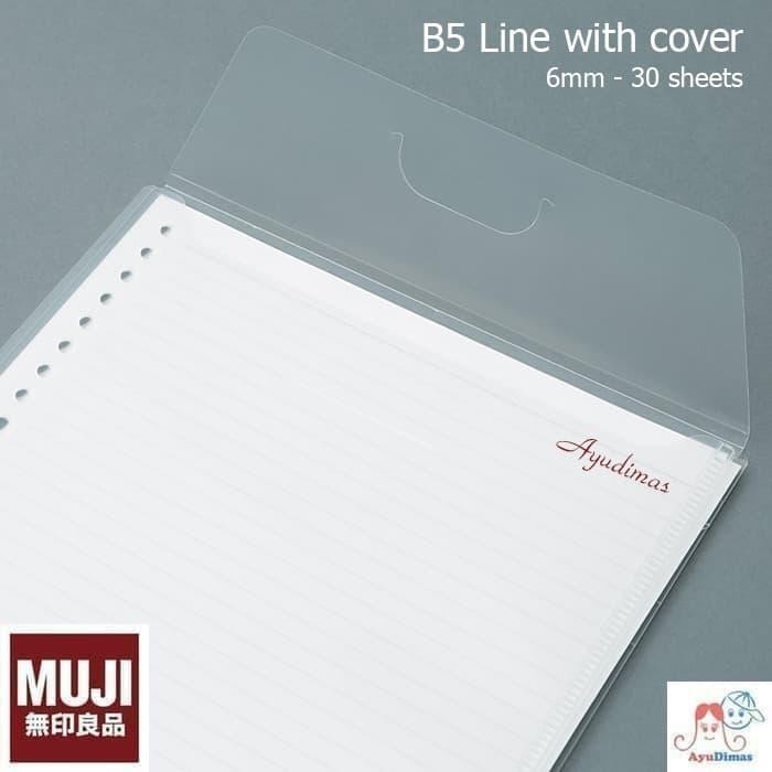 

Muji - Loose Leaf Paper B5 Line / Ruled 6Mm With Cover - Kertas File Kode 1206