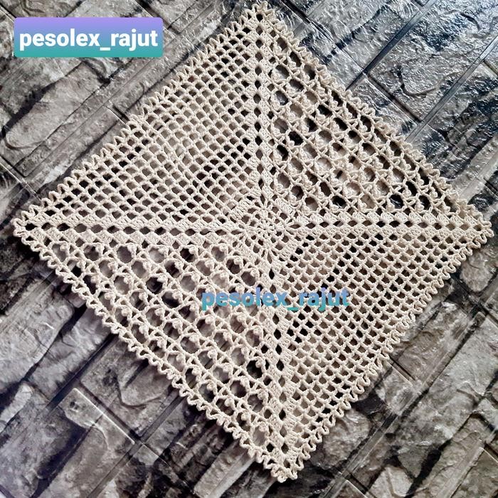 ID TAPLAK MEJA SEGI EMPAT RAJUT HANDMADE - 3