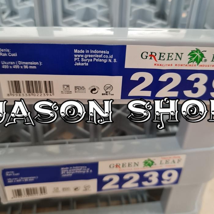 Dish Rack Green Leaf 2239/Container Cuci Piring 2239/Dish Dryer