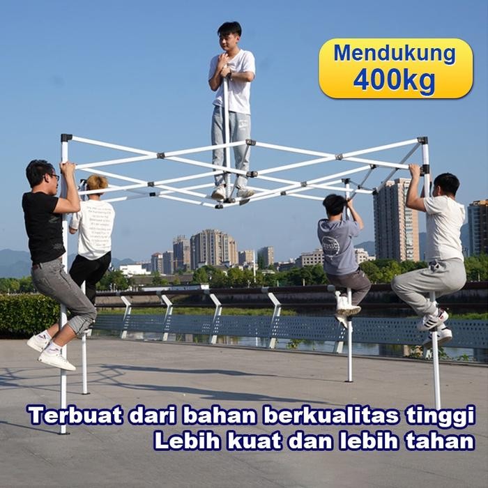 Tenda Lipat 2x2 3x3 3x6 Lengkap Dinding ka 3 Sisi Tenda Jualan Set Lengkap Folding Tent Tenda Jualan