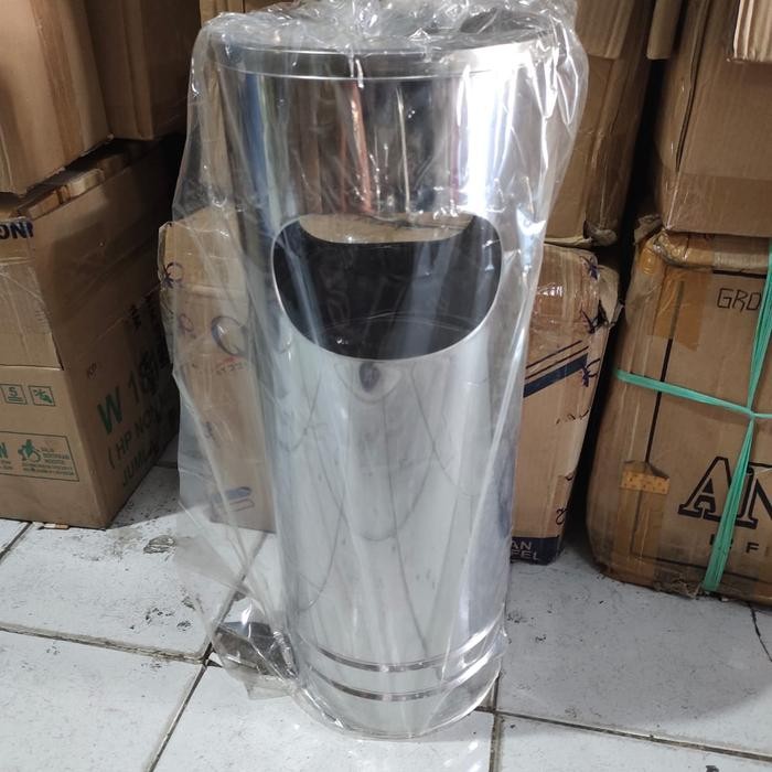 tong sampah/tempat sampah stainless/asbak stainless *
