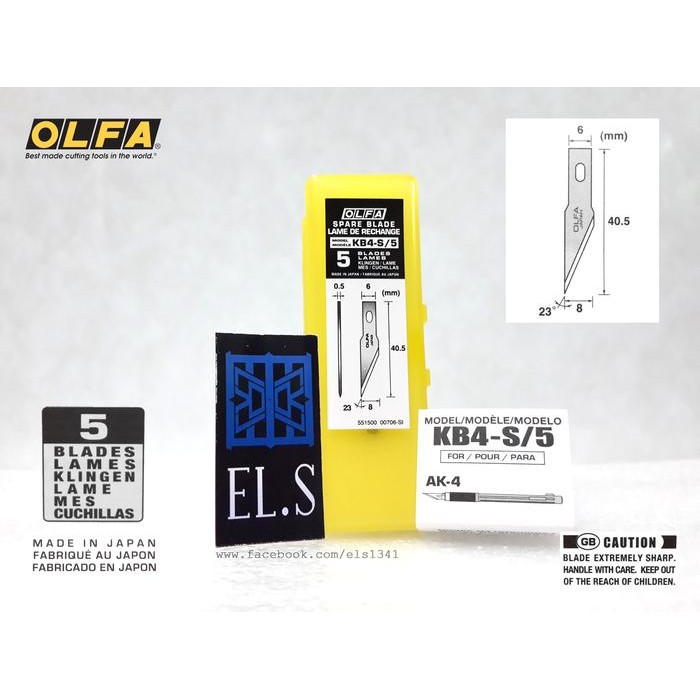 

OLFA KB4-S/5 BLADES KODE 1101