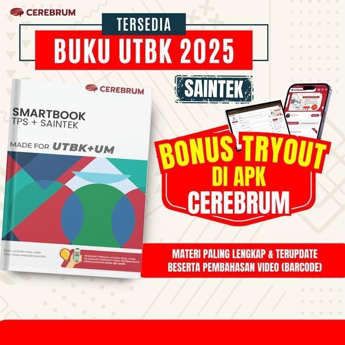 

Ready Buku UTBK+UM Cerebrum "SMARTBOOK UTBK+UM 2025" Bank Soal TPS + TKA SAINTEK