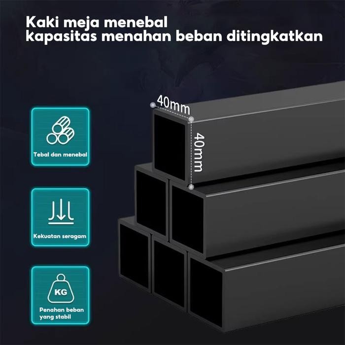 [Expert] Meja Gaming Karbon Serat / Meja Gaming Type L /Meja Komputer Aesthetic