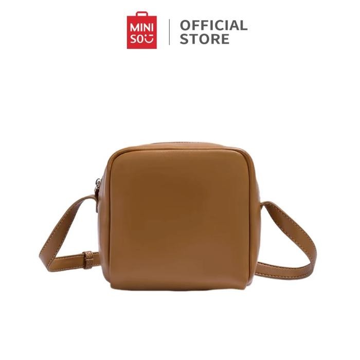 Miniso Tas Wanita Soft Feel Square Crossbody Bag Women Bags Tas Slempang Simpel