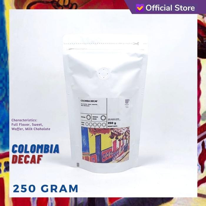 

KOPI ARABIKA COLOMBIA DECAF 250 GRAM SUTOYO COFFEE IMPORT BEANS