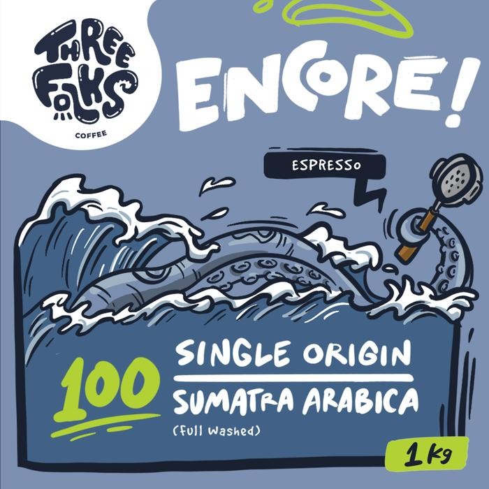 

KOPI ENCORE! 100 1KG THREE FOLKS KOPSUS ESPRESSO BLEND FULL ARABICA