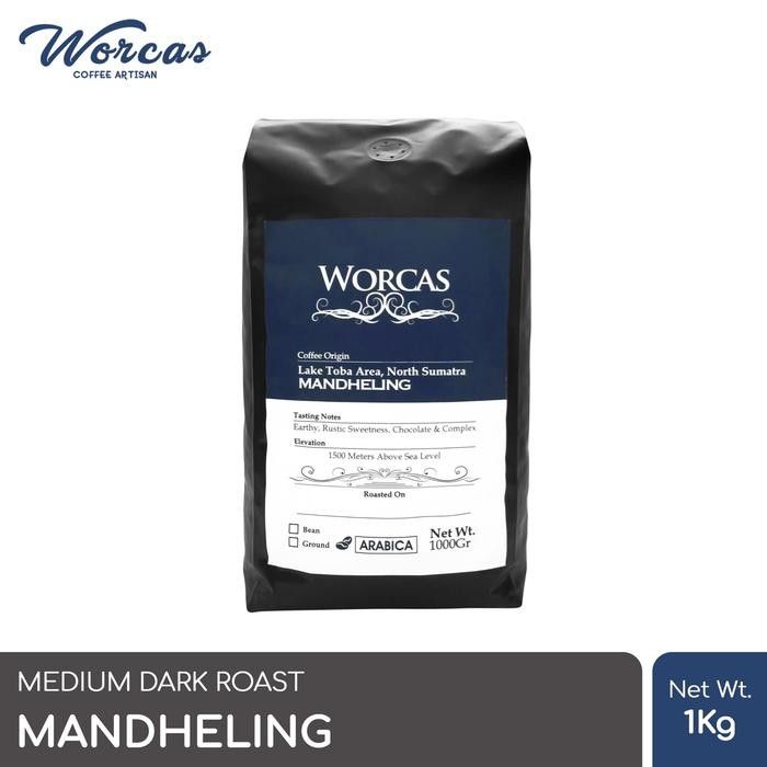 

KOPI ARABICA MANDHELING 1 KG (BIJI/BUBUK) WORCAS COFFEE