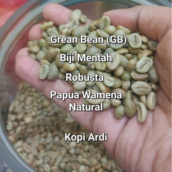 

BIJI KOPI MENTAH/GREAN BEAN(GB) ROBUSTA PAPUA WAMENA NATURAL 1 KG ORGANIK BEBAS GULA ALAMI FRUITY