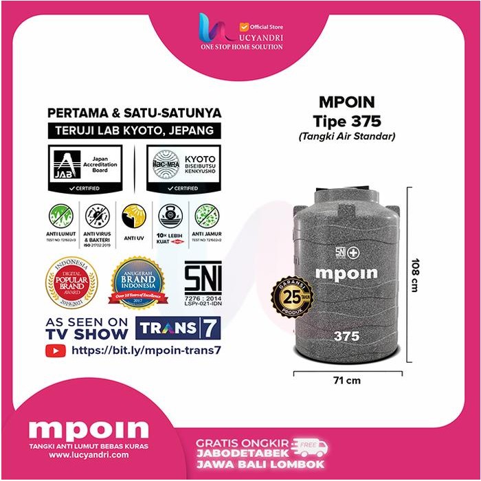 Terlaris Tangki Air Mpoin 400 Wave Toren Tandon Tanki 400 Liter Mpoin Plus