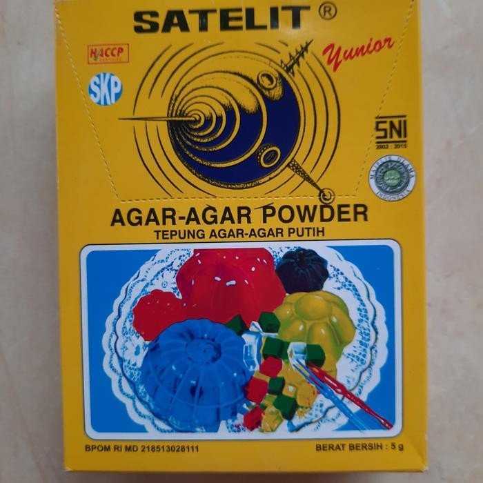 

FREShBgt- Tepung Agar-Agar Satelit 5g Satu Box 12 Sachet