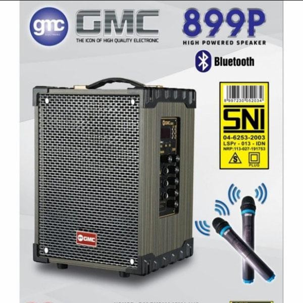 Speaker Gmc Bluetooth 899P Karoke Free 2 C Wireless High Power Bass