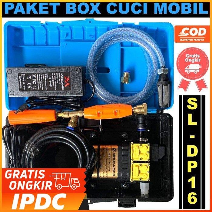 Paket Box cuci motor dan mobil dual pump sinleader Selang 10M Lengkap