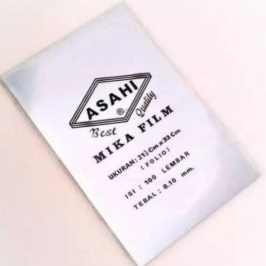 

Mika Plastik Jilid / Mika Film Asahi F4 / A4 0.10mm Bening /pak