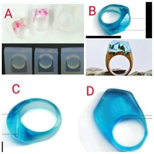 cetakan resin bahan aksesoris resin craft cetakan clay fondant cincin
