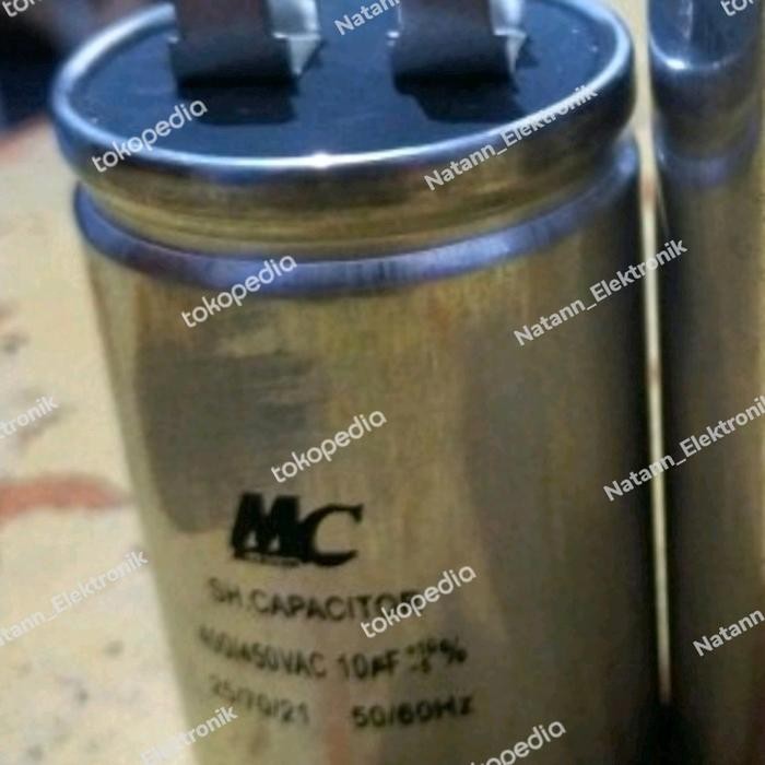 Original.. Kapasitor Capacitor Running Mc Ac 10Uf 10Mf 10 Uf Mikro 400 450V