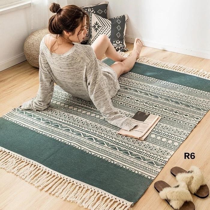 Karpet rajut Nordic bohemian