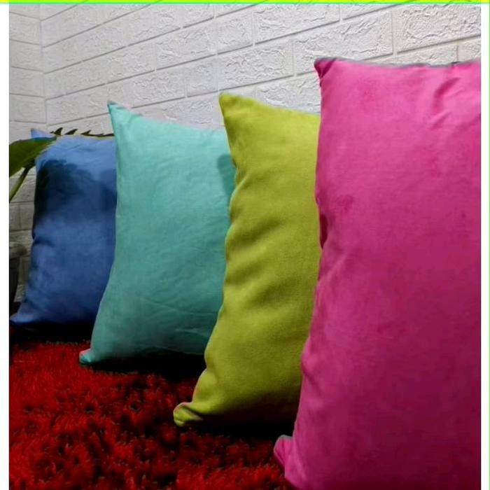 Sarung Bantal Sofa Kursi Bantal Lantai Senderan Sofa Bahan Kain Suede Penutup Resleting