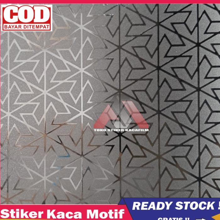 Stiker Kaca Jendela Rumah Sanblas Motif Siruken Lebar 120 x 50 meter