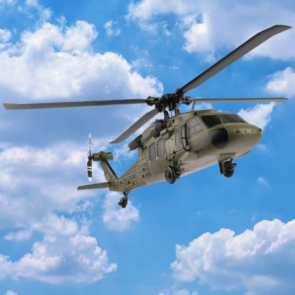 Rc Helicopter Uh-60L Black Hawk Wltoys K170 Dual Brushless 6-Axis Gyro 4  4 Bladed Aircraft Remote