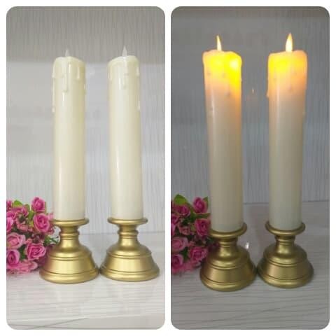 Lilin LED Sepasang / Lilin Model Leleh / Candle Plastic
