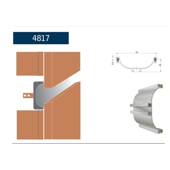 Aluminium profil/Tarikan panjang/List profile GOLA BAWAH 3M/4817 ADN