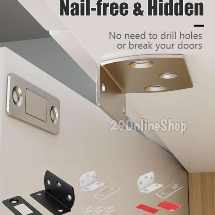 magnet L kunci tempel pintu kulkas lemari baju laci rak jendela geser door closer stoper Pengaman *