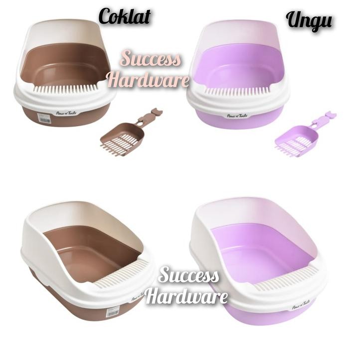 Catidea Toilet Kucing Cat Litter Box Bread Rock - Cokelat