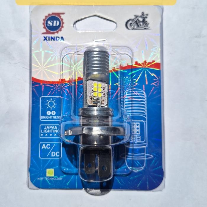 PREMIUM BOHLAM BOLAM DOP LED LAMPU DEPAN 6 TITIK H4 VIXION VERZA MEGAPRO NEW