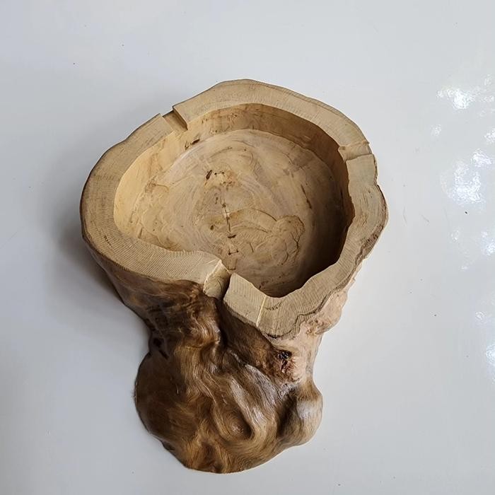 Asbak bulat bahan kayu kopi