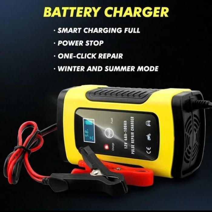 charger aki mobil dan motor 12v 6a