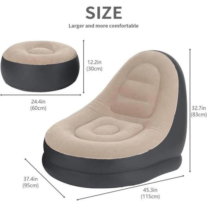 Set Sofa Tiup Sofa Angin Santai Portable/Sofa Angin Camping/Sofa Angin Santai+Sofa Angin Santai