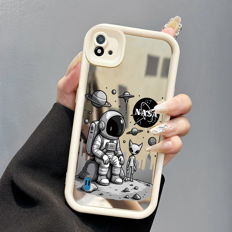Casing Hp Realme C20 C20A C11 2021 C11 2020 Narzo 50I Case Casing Softcase astronot luar angkasa Kes