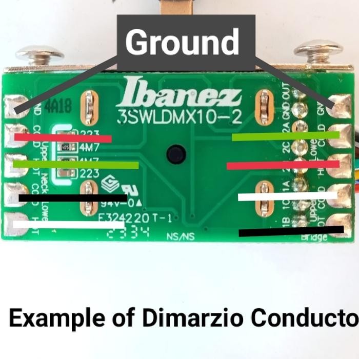 SET WIRING IBANEZ AZ DYNAMIC 10-2 SWITCH 3SWLDMX10-2 IBANEZ