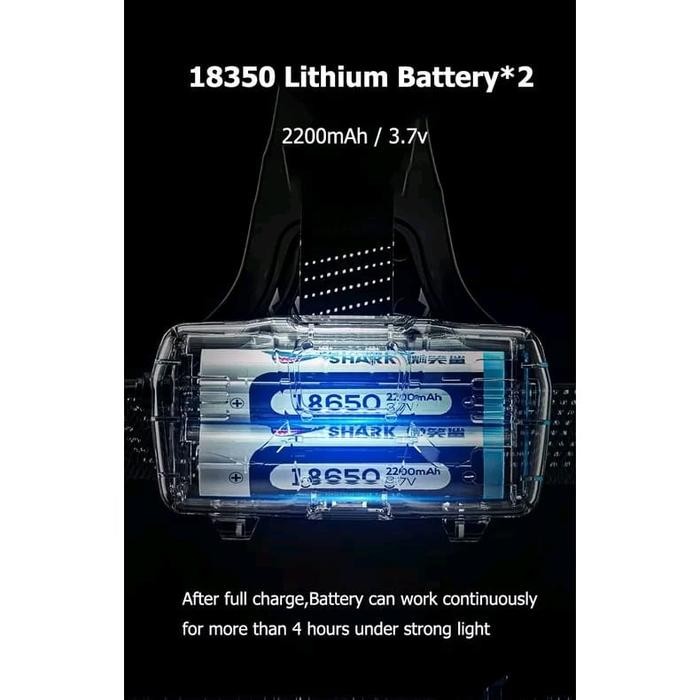 Senter Kepala LED X70 Cahaya Kuning Jarak 1000 Meter Bisa di Cas Double Baterai