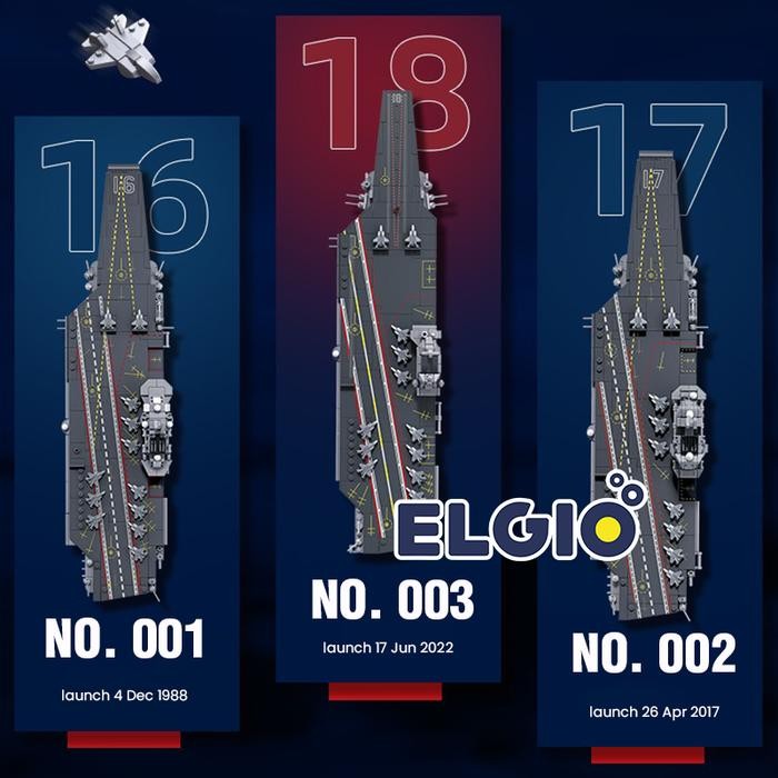 Sluban Bricks Kapal Induk Army Navy Aircraft Carrier 3 Set B1209