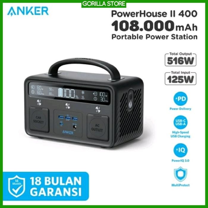 Anker Powerstation Powerhouse II 400 Black - A1730