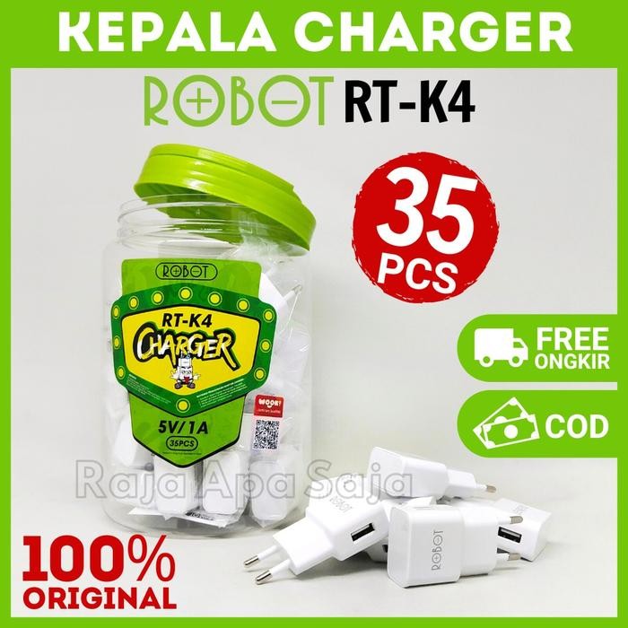 (Expert) KEPALA CHARGER ROBOT TOPLES ISI 35 PCS TOPLES - Adaptor Adapter