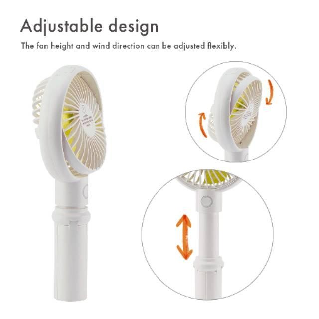 (Expert) Inone Kipas Angin Mini Portable Rechargeable dengan Tripod Awet