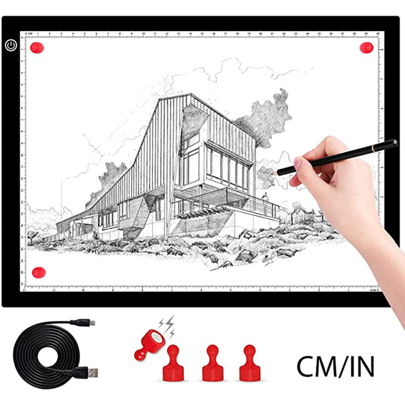 A4 Light Board Portable Tracing Light Box Magnetic Drawing Board Light Drawing Board Light Box For