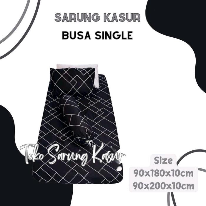 sarung kasur busa single Resleting kain bawah spunbon ukuran 180x90x10/180x120x10/180x140x10CM