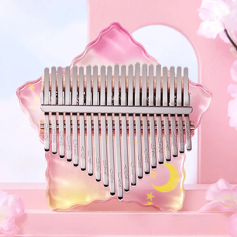 Hluru Kalimba 17 21 Key Thumb Piano Acrylic Kalimba 17 21 Key Finger Piano Keyboard Musical